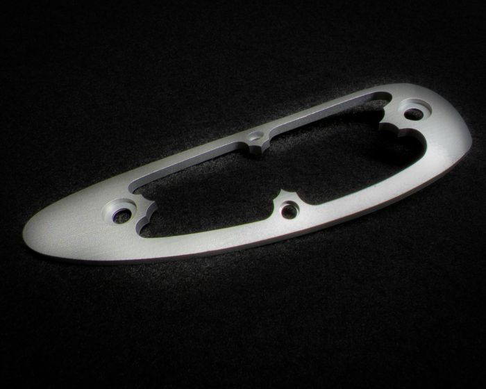 BUTT PLATE DOUBLE POINT SKELETON WITH SCREWS