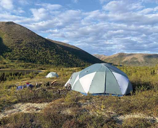 Bear camp on a bench overlooking two lakes and a bog proved the perfect spot for finding the big bear.